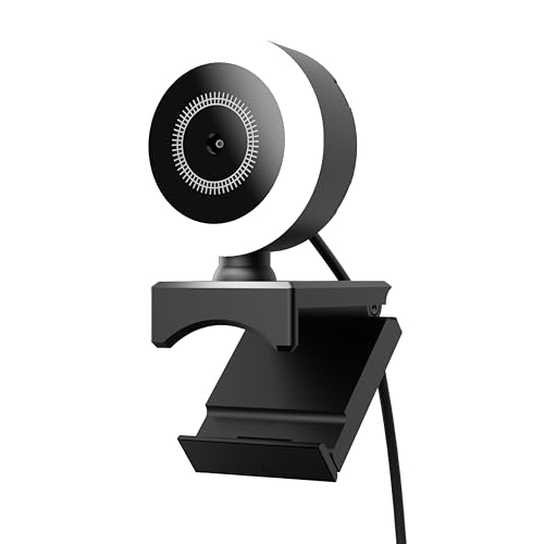 Mobility Lab - ML301310 - kabelgebundene USB-Webcam - Full HD, Keine Universalschraube, integriertes Mikrofon, Verstellbarer LED-Ring, Plug and Play, MacOS und Windows-Kompatibilität von Mobility Lab