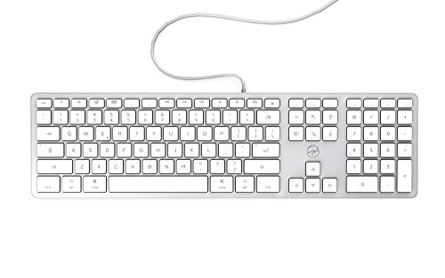 Mobility Lab ML302966 - Ultraflache Tastatur für MAC, Elegantes und ultradünnes Design QWERTY US International - Kabelgebunden - Silber - 437 x 120 x 22 mm - QWERTY US International von Mobility Lab