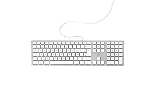 Mobility Lab ML311142 wired Tastatur mit dem deutschen QWERTZ Tastaturlayout für Mac- Weiß/Silber von Mobility Lab