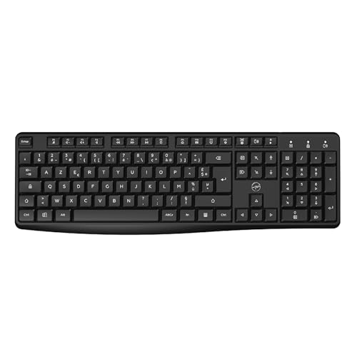 Mobility Lab ML313979 – Kabellose Tastatur Deluxe Keyboard – USB- und USB-C-Empfänger, präziser TIPP, weiche und leise Tasten, Ziffernblock, AZERTY-Layout – Schwarz von Mobility Lab