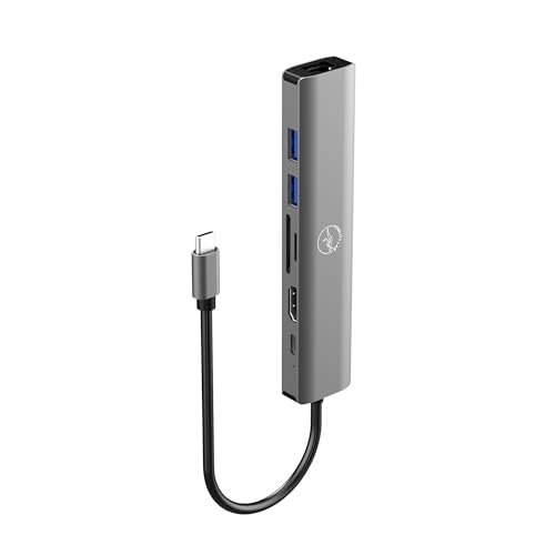 Mobility Lab USB-C Hub Adapter 7 in 1 100W - HDMI Port, 1 USB-C Port, 2 USB 3.0 Ports, Ethernet, SD und Micro SD Kartenleser - Schnelle Datenübertragung und HDMI 4K - für MacOS und Windows von Mobility Lab