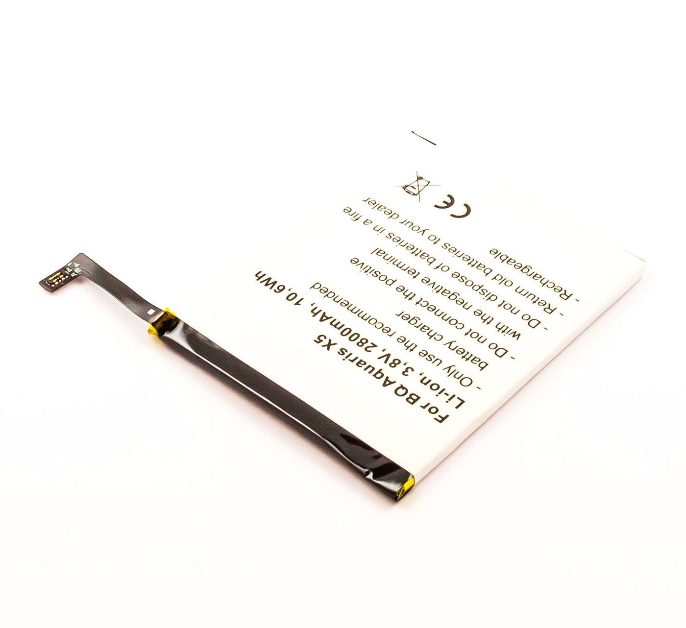 MobiloTec Akku kompatibel mit BQ Aquaris X5 Akku Akku 2800 mAh (1 St) von MobiloTec