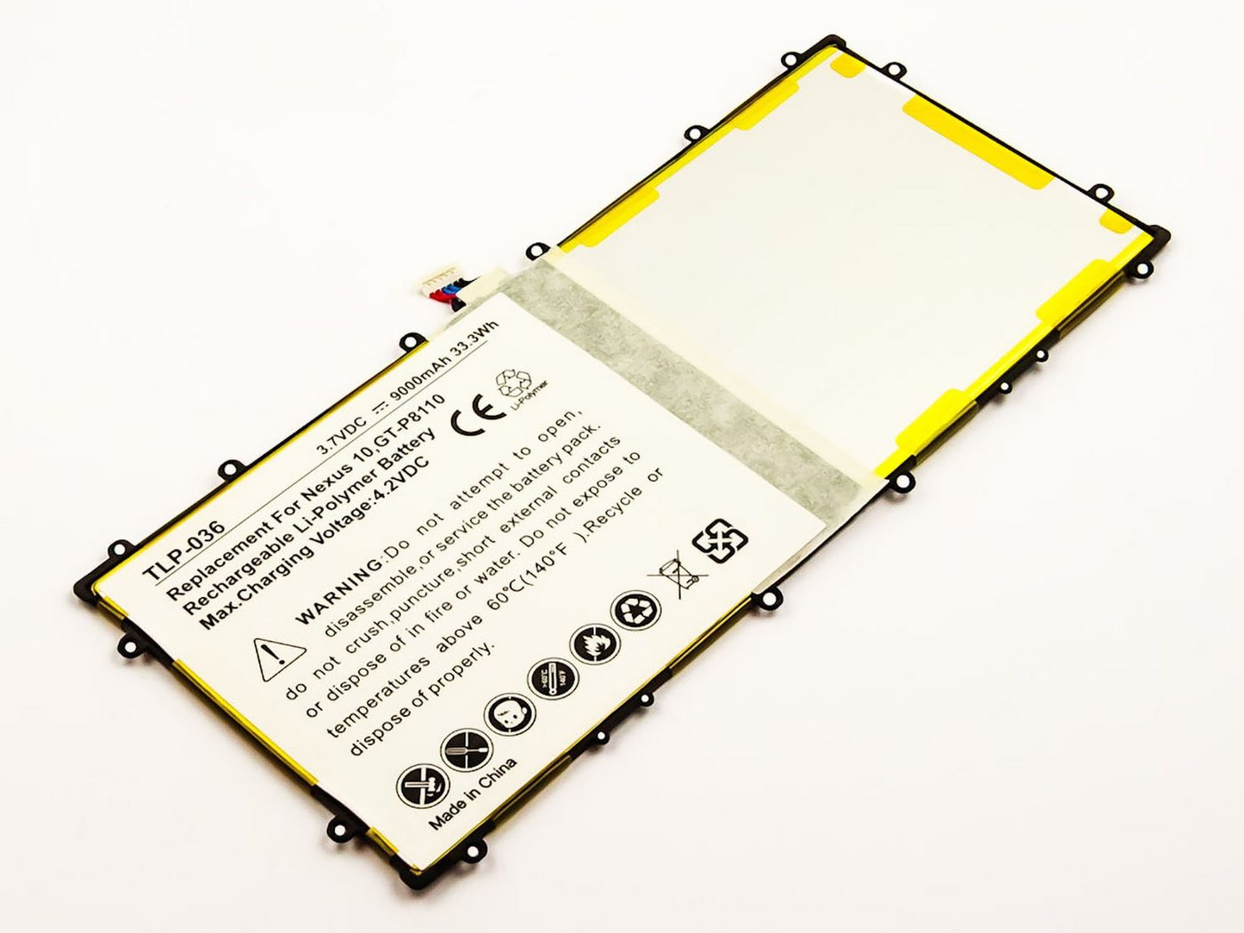 MobiloTec Akku kompatibel mit Google Nexus 10 Akku Akku 9000 mAh (1 St) von MobiloTec