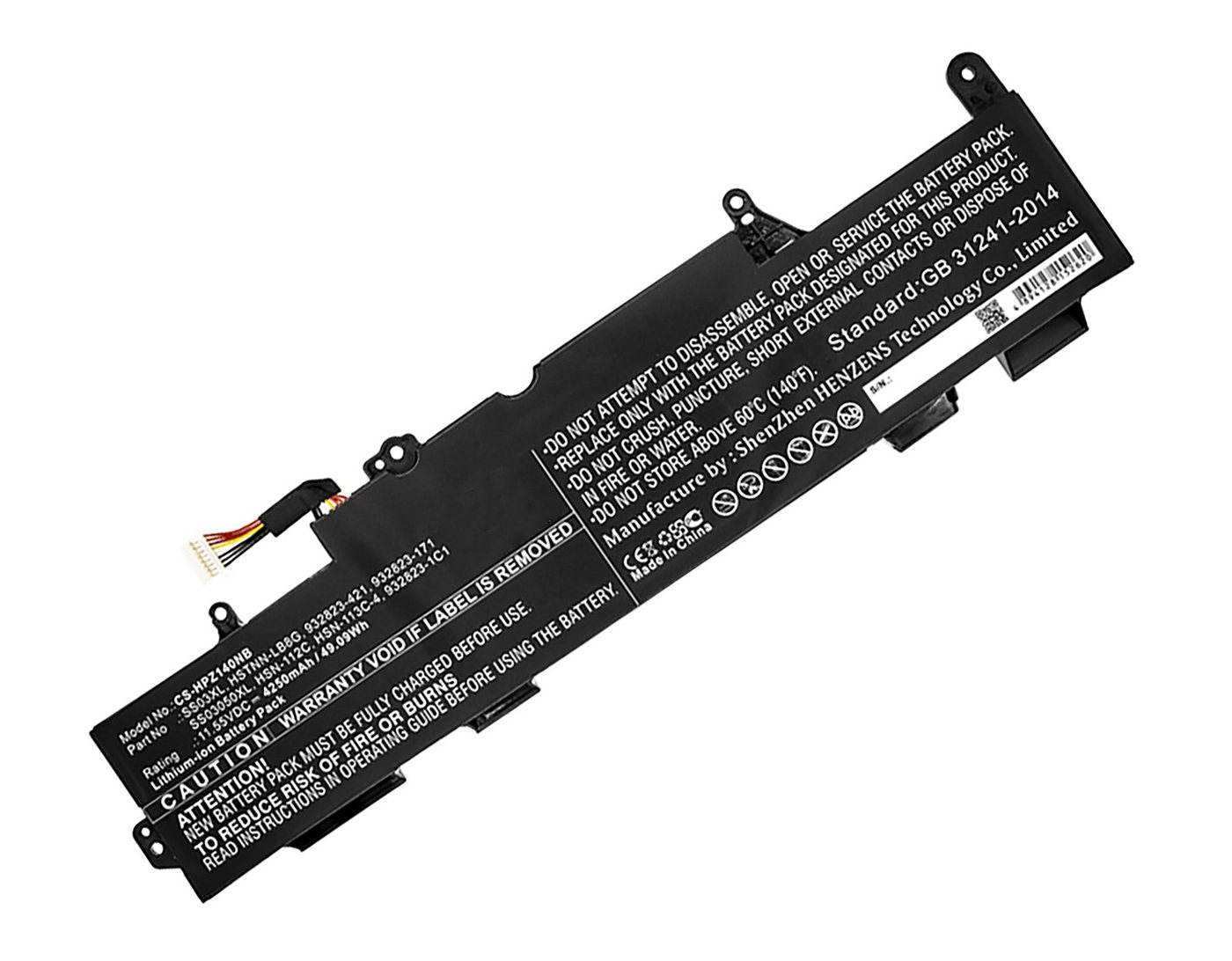 MobiloTec Akku kompatibel mit HP HSTNN-1B8C Laptop-Akku Akku 4250 mAh von MobiloTec