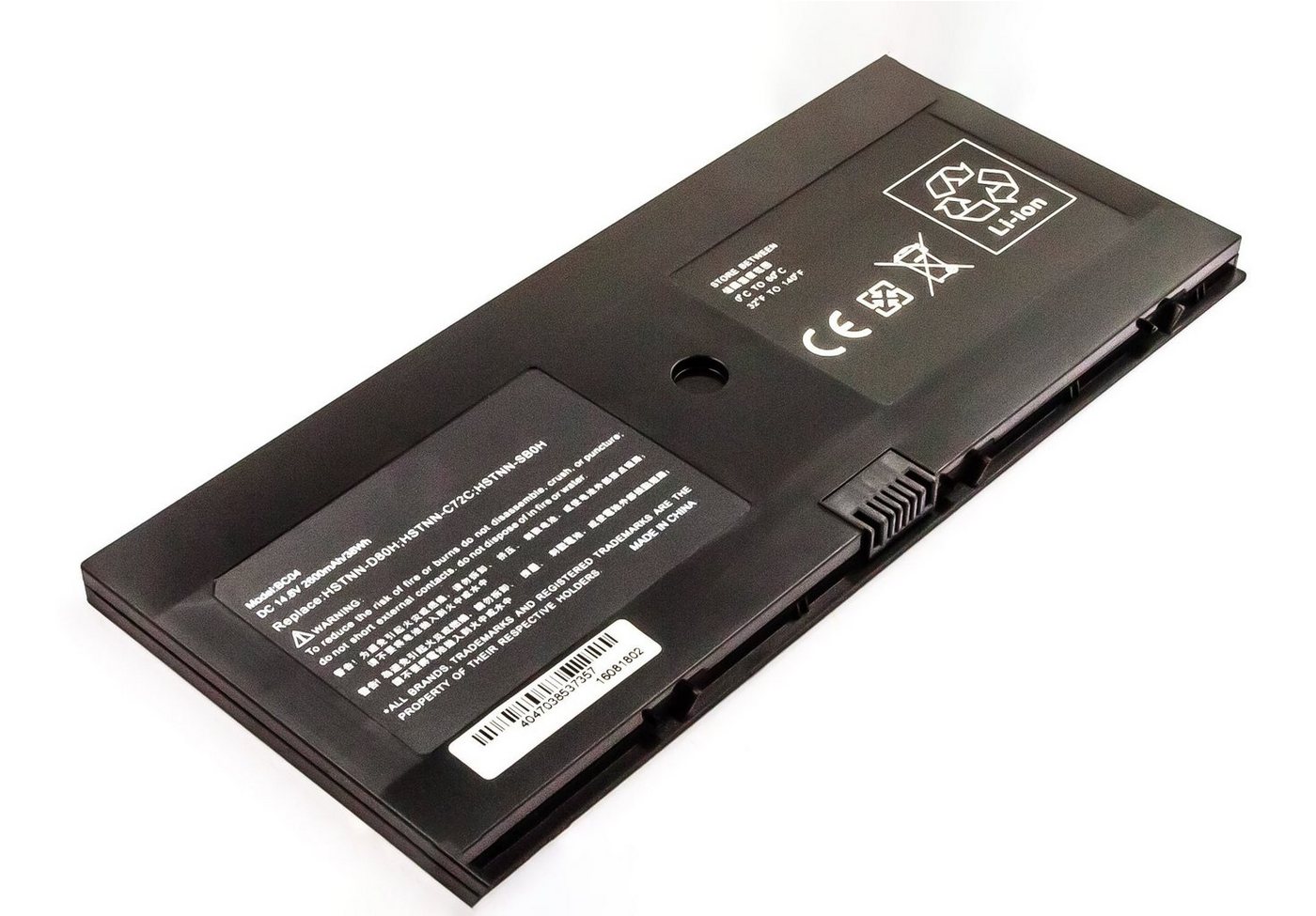 MobiloTec Akku kompatibel mit HP HSTNN-DB0H Akku Akku 2600 mAh (1 St) von MobiloTec