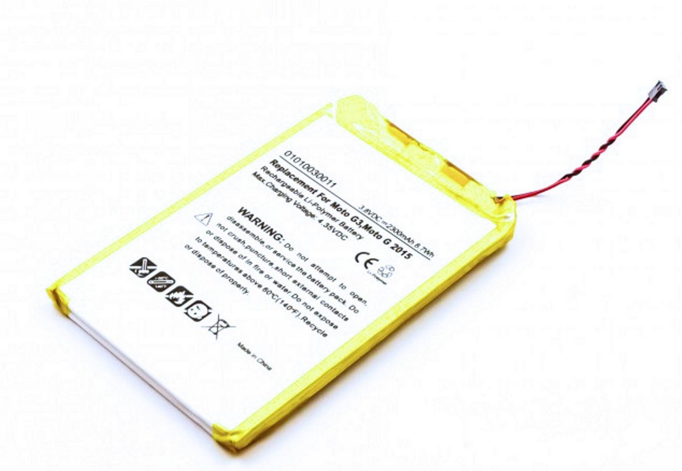 MobiloTec Akku kompatibel mit Motorola Motorola XT1543 Akku Akku 2300 mAh (1 St) von MobiloTec
