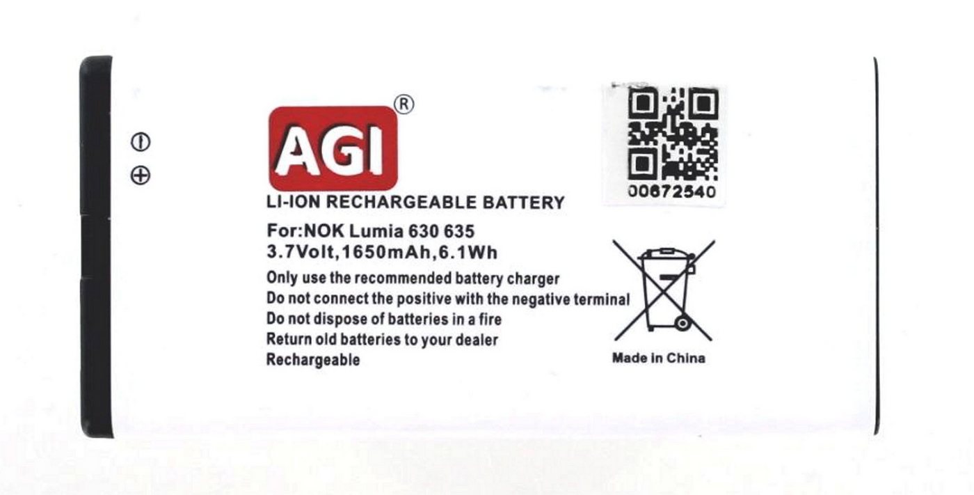 MobiloTec Akku kompatibel mit Nokia RM-976 Akku Akku 1650 mAh (1 St) von MobiloTec