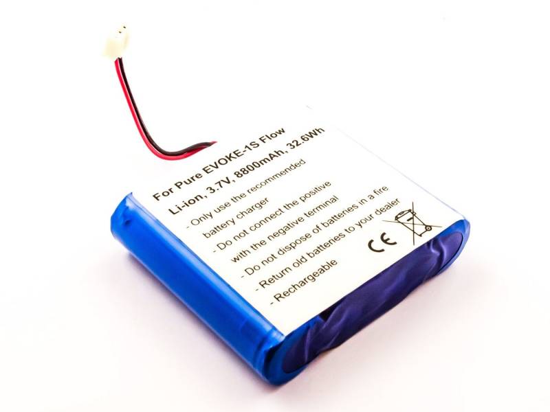 MobiloTec Akku kompatibel mit Pure Evoke Flow Akku Akku 8800 mAh (1 St) von MobiloTec