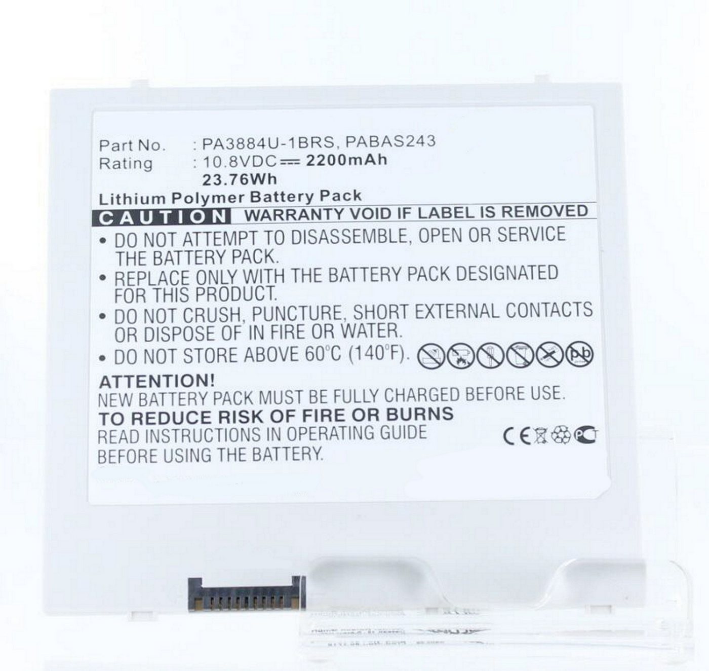 MobiloTec Akku kompatibel mit Toshiba PA3884U-1BRS Akku Akku 1900 mAh (1 St) von MobiloTec
