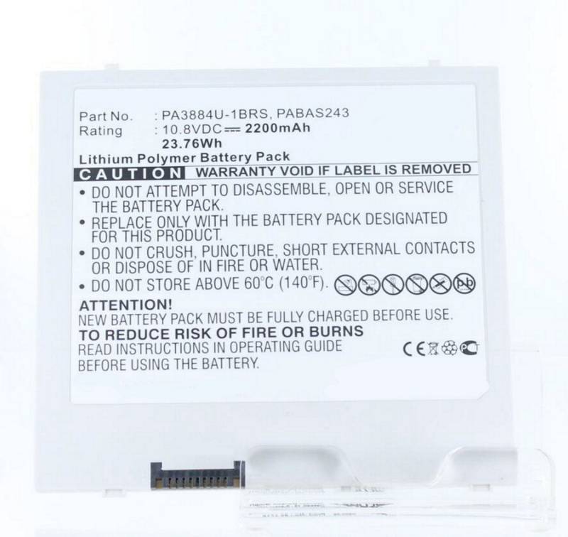 MobiloTec Akku kompatibel mit Toshiba PA3884U-1BRS Akku Akku 1900 mAh (1 St) von MobiloTec