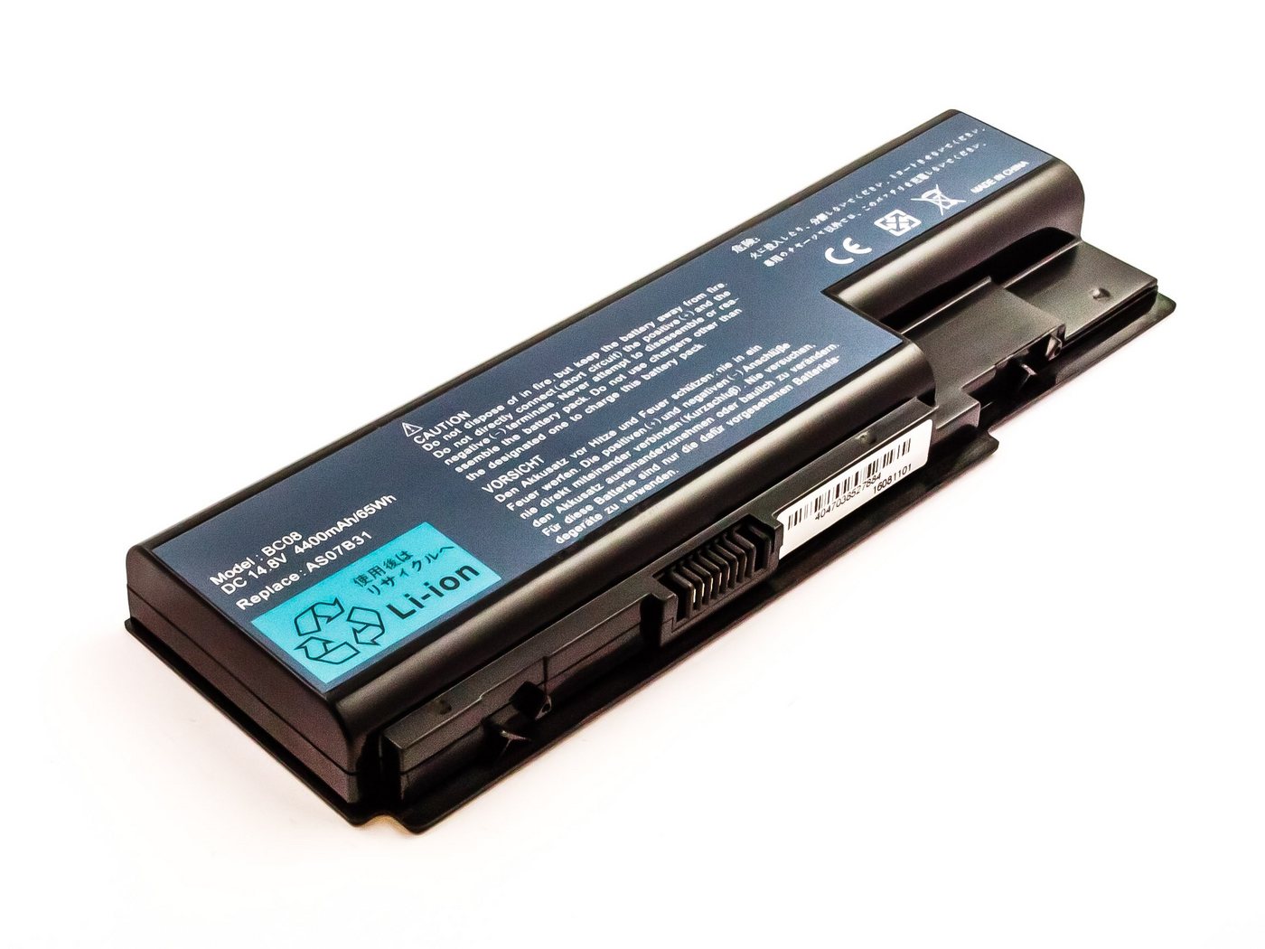 MobiloTec Akku kompatibel mit Acer Aspire 8735G-744G64BN Akku Akku 4400 mAh (1 St) von Mobilotec