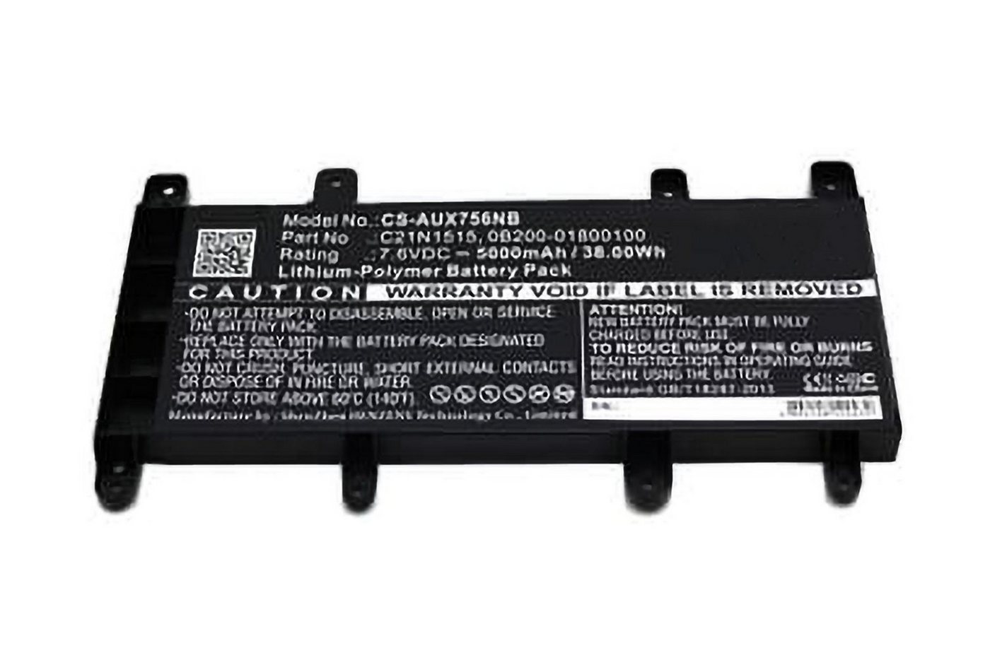 MobiloTec Akku kompatibel mit Asus K756UQ-T4528T Akku Akku 5000 mAh (1 St) von Mobilotec