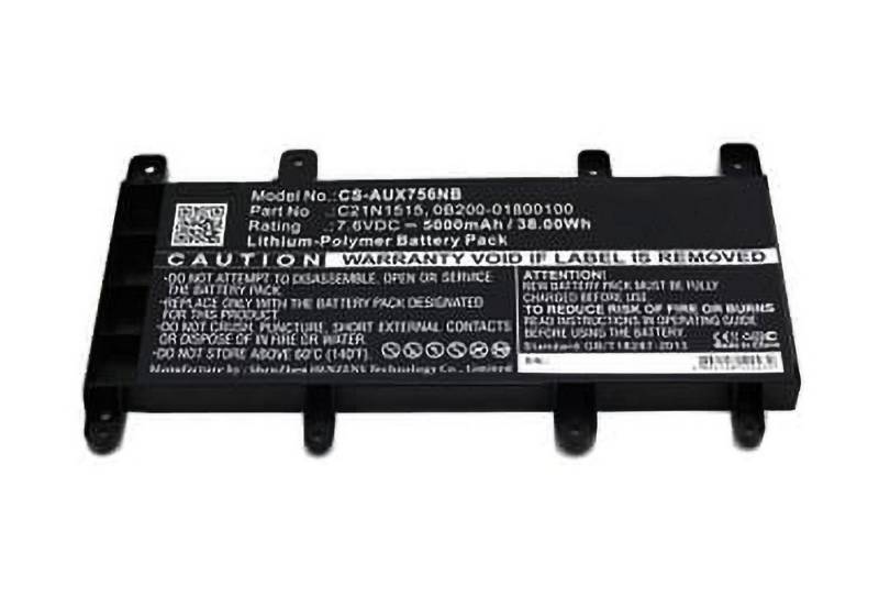 MobiloTec Akku kompatibel mit Asus K756UQ-T4528T Akku Akku 5000 mAh (1 St) von Mobilotec