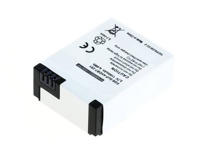MobiloTec Akku kompatibel mit GoPro 1ICP7/26/33-2 Akku Akku 1180 mAh (1 St) von Mobilotec