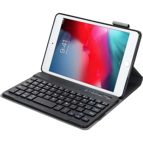 Mobiparts Apple iPad Mini 5 7.9 (2019) Hüllen Schwarz Klapphülle Tastatur Kunstleder von Mobiparts