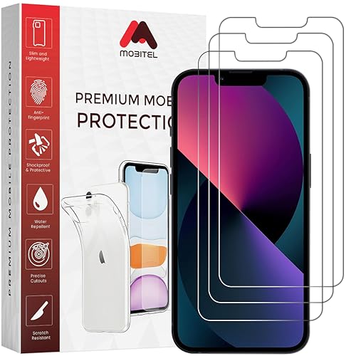 Mobitel 3 Stück Schutzfolie für iPhone 13, iPhone 13 Pro, iPhone 14, iPhone 14 Pro 9H Härte 6,1 Zoll Panzerglas Schutzfolie, Anti-Kratzen, Anti-Bläschen mit Einfache Installation Mobitel 3 Stück Schutzfolie für iPhone 13, iPhone 13 Pro, iPhone 14, iPhone 14 Pro 9H Härte 6,1 Zoll Panzerglas Schutzfolie, Anti-Kratzen, Anti-Bläschen mit Einfache Installation von Mobitel