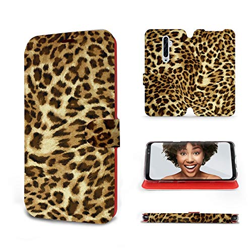 Mobiwear | Slim FLIP Case | Kompatibel mit Oppo Reno 2Z, Made in EU handyhülle, Premium Schutzhülle, Transparent TPU Silicon, Book Style Hülle, Tasche - Panther von MOBIWEAR