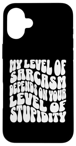 Sarkastischer Humor, My Level of Sarcasm, lustiges sarkastisches Zitat Hülle für iPhone 16 Plus Sarkastischer Humor, My Level of Sarcasm, lustiges sarkastisches Zitat Hülle für iPhone 16 Plus von Mocking Merch