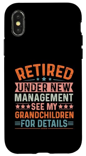 Unter neuer Leitung im Ruhestand Weitere Informationen finden Sie unter meinen Enkelkindern Hülle für iPhone X/XS von Mocking Merch