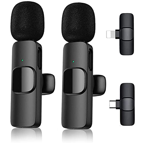 Mikrofon Wireless, Lavalier Mikrofon Ansteckmikrofon mit 2 Mikrofonen und 2 Stecker für Live Streaming/YouTube/TikTok/Facebook Live Rauschunterdrückung Automatische Synchronisierung Mikrofon Wireless, Lavalier Mikrofon Ansteckmikrofon mit 2 Mikrofonen und 2 Stecker für Live Streaming/YouTube/TikTok/Facebook Live Rauschunterdrückung Automatische Synchronisierung von Mocoli