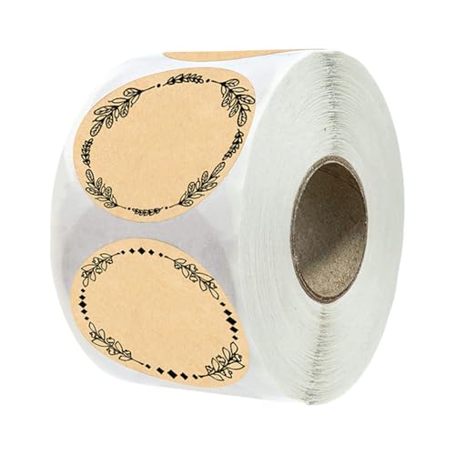 500pcs Klebstoff Brauner Aufkleber Kranz Patten Canning Jar Round Labels Zum Schreiben Von Lagergebrauch Und Kunstprojekten von Mocoocouture