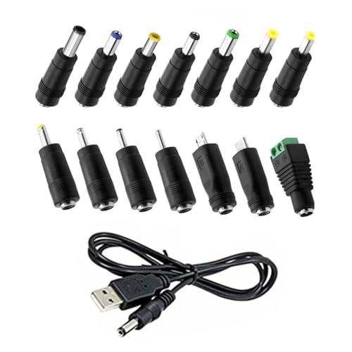 Mocoocouture USB Zu DC5V 5521 Steckerladekabel Mit 14 Adapterstopfen Für Mondlampe LED LEGE LABERMAMA LADE Mocoocouture USB Zu DC5V 5521 Steckerladekabel Mit 14 Adapterstopfen Für Mondlampe LED LEGE LABERMAMA LADE von Mocoocouture