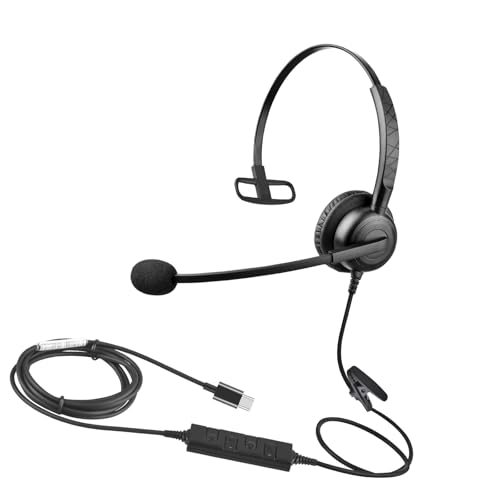 Professionelle USB Einzelohr Kopfhörer Mikrofongeräuschstornierung Mit Klarem Sound Für Team Meeting von Mocoocouture