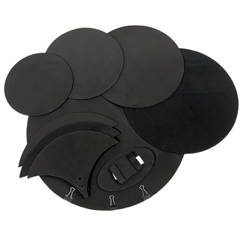 Mocturnity 10 Stück Trommel Dämpfungspads Kit Bass Snare Drum Geräuschminderung Dämpfer EVA Leise Übungspad Set Percussion Zubehör von Mocturnity