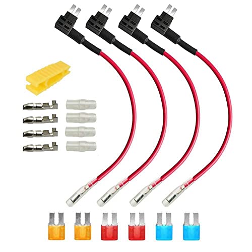 Mocturnity 4 12V-24V Add-A-Circuit Micro2 Sicherungsabgriff, Huckepack-Flachsicherungshalter mit Kabelbaum von Mocturnity