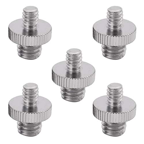 Mocturnity 5 Stück 1/4 Stecker Auf 1/4 Außengewinde Schraube Adapter Stativschraube Konverter Für DSLR-Kamera, Stativ, Einbeinstativ, Schulteranlage, Lichtstativ, Kameragehäuse Mocturnity 5 Stück 1/4 Stecker Auf 1/4 Außengewinde Schraube Adapter Stativschraube Konverter Für DSLR-Kamera, Stativ, Einbeinstativ, Schulteranlage, Lichtstativ, Kameragehäuse von Mocturnity