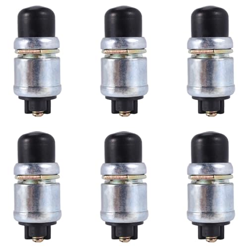 Mocturnity 6X Hochleistungsmotorstart Drucktaste Schwerlast Momentan Startschalter 12V Dc Wetterfester Drucktaster Startschalter (50 Ampere) von Mocturnity