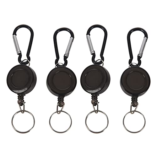 Mocturnity Abzeichenrolle - Retractable Yoyo Skipass Id Kartenhalter SchlÜsselanhÄnger Farbe: Schwarz Menge: 4st von Mocturnity