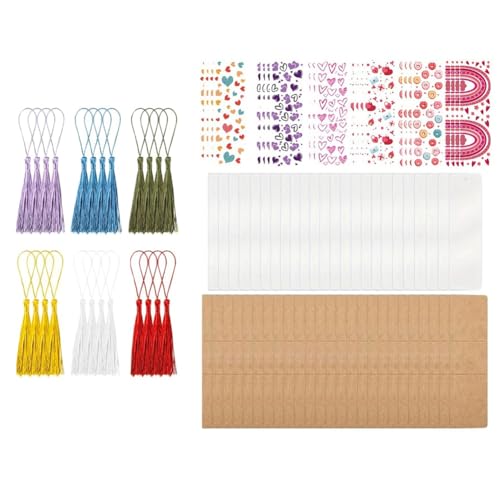 Mocturnity Harz Lesezeichenhalter Krafthülle Display-Karten für DIY Lesezeichen Verpackungszubehör DIY Acryl Lesezeichen-Set C von Mocturnity