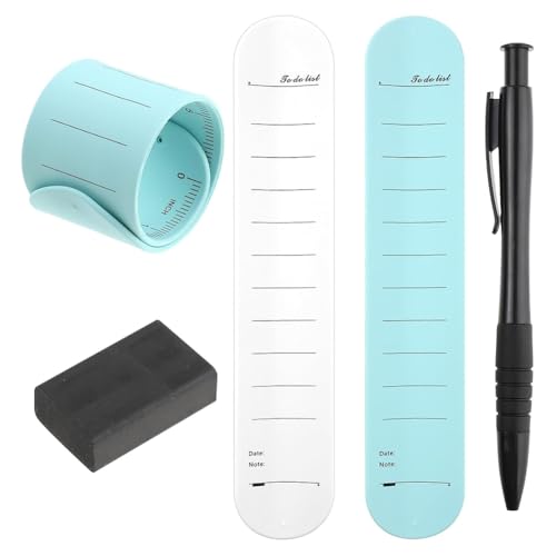 Mocturnity Tragbarer Notizblock, Silikon-Memo-Armband mit Lineal, Löschbarer Notizblock Fürs Handgelenk mit Stift und Radiergummi für Krankenschwestern B Mocturnity Tragbarer Notizblock, Silikon-Memo-Armband mit Lineal, Löschbarer Notizblock Fürs Handgelenk mit Stift und Radiergummi für Krankenschwestern B von Mocturnity