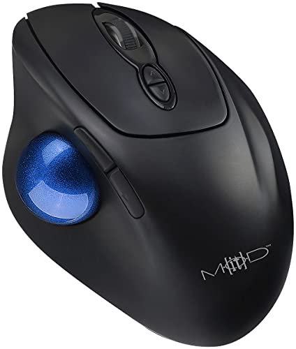 Mod-It Gaming Maus: Kabellose Trackball-Maus mit Bluetooth, 7 Tasten, Scrollrad, 1.600 DPI (Trackball drahtlos, Trackball Wireless, Laptop Tisch) von Mod-It