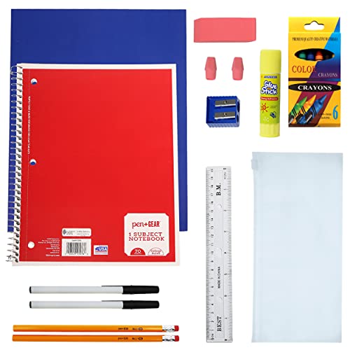 18-teiliges Bulk-Schulbedarf-Set für K-12 – unverzichtbare Box mit Schulbedarf für Grund-, Mittel- und Gymnasiasten – Stifte, Bleistifte, Buntstifte 18-teiliges Bulk-Schulbedarf-Set für K-12 – unverzichtbare Box mit Schulbedarf für Grund-, Mittel- und Gymnasiasten – Stifte, Bleistifte, Buntstifte von Moda West