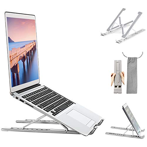 Laptopständer Verstellbar für iPad Tablet 6 Winkel, Laptop Kühler MacBook Pro Ständer Belüftet Faltbar Kompatibel mit 10-15.6 Zoll, Notebook Laptophalter Riser für Laptop Tisch Bürozubehör von Modazon