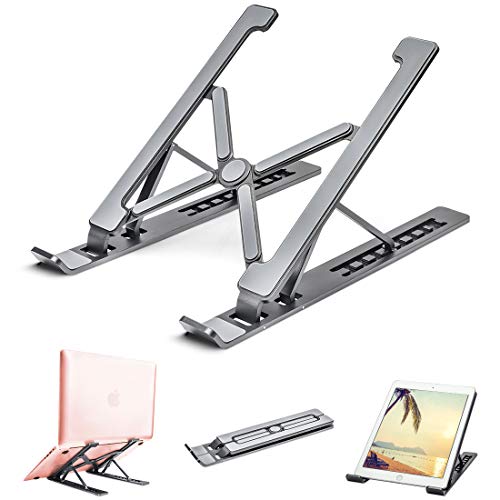 Laptopständer Verstellbar für iPad Tablet 6 Winkel, Laptop Kühler MacBook Pro Ständer Belüftet Faltbar Kompatibel mit 10-15.6 Zoll, Notebook Laptophalter Riser für Laptop Tisch Bürozubehör von Modazon