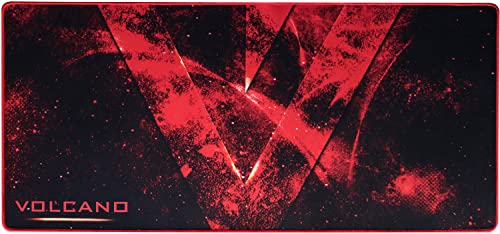 Modecom Volcano Erebus - Maus- und Tastaturpad | Großes Blockformat | Glatte Oberfläche | mit Praktischen und Modernen Grafiken | Roter Besatz von Modecom