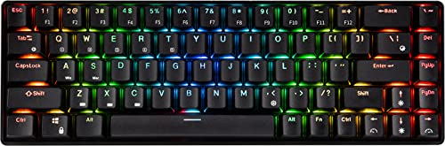 Modecom Volcano Lanparty RGB BT - Kompakte 65-Prozent-Tastatur | Bluetooth-Modul | Mechanische Gateron Yellow Switches von Modecom