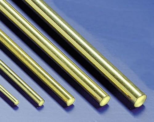 Modellbau Berthold - Messingstab 1,0 mm - 0,8 mm, 1,5 mm, 2,0 mm, 2,5 mm, 3,0 mm oder 4,0 mm - Gold - 1 Meter lang - Modellbau und Basteln von Modellbau Berthold
