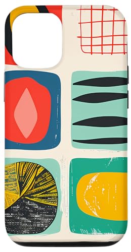 Hülle für iPhone 12/12 Pro Mid Century Modern Abstrakt Bunte Formen Funky Cool Hülle für iPhone 12/12 Pro Mid Century Modern Abstrakt Bunte Formen Funky Cool von Modern Aesthetic Design Studio