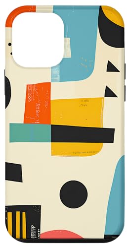 Hülle für iPhone 12 mini Mid Century Modern Abstrakt Bunte Formen Funky Cool von Modern Aesthetic Design Studio