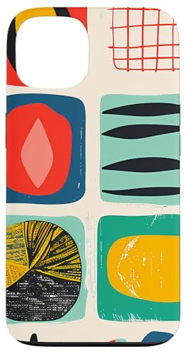 Hülle für iPhone 13 Mid Century Modern Abstrakt Bunte Formen Funky Cool Hülle für iPhone 13 Mid Century Modern Abstrakt Bunte Formen Funky Cool von Modern Aesthetic Design Studio