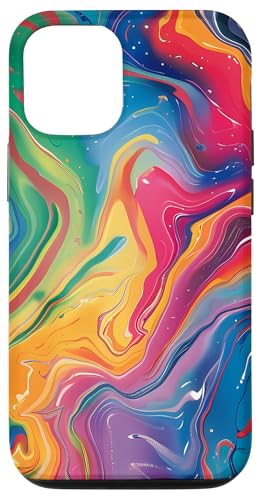 Hülle für iPhone 13 Pro Marmoriertes Regenbogen-Muster, klassisches Muster – buntes Wirbel-Design von Modern Aesthetic Design Studio