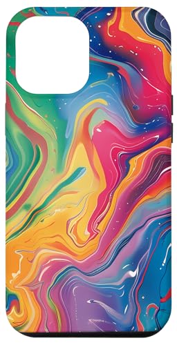 Hülle für iPhone 13 Pro Max Marmoriertes Regenbogen-Muster, klassisches Muster – buntes Wirbel-Design von Modern Aesthetic Design Studio