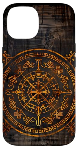 Hülle für iPhone 14 Brauner klassischer ethnischer Vegvisir-Wikinger-Kompass mit nordischem Stil Hülle für iPhone 14 Brauner klassischer ethnischer Vegvisir-Wikinger-Kompass mit nordischem Stil von Modern Aesthetic Design Studio