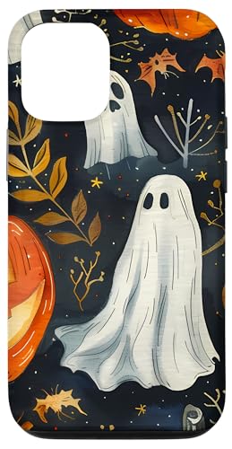 Hülle für iPhone 14 Pro Halloween Aquarell Kunst Gruseliges Muster von Modern Aesthetic Design Studio