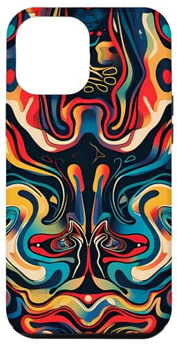 Hülle für iPhone 14 Pro Max Lebendiges, futuristisches Rillenmuster von Modern Aesthetic Design Studio