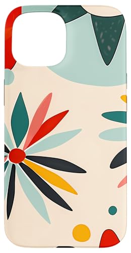 Hülle für iPhone 15 Mid Century Modern Abstrakt Bunte Formen Funky Cool von Modern Aesthetic Design Studio